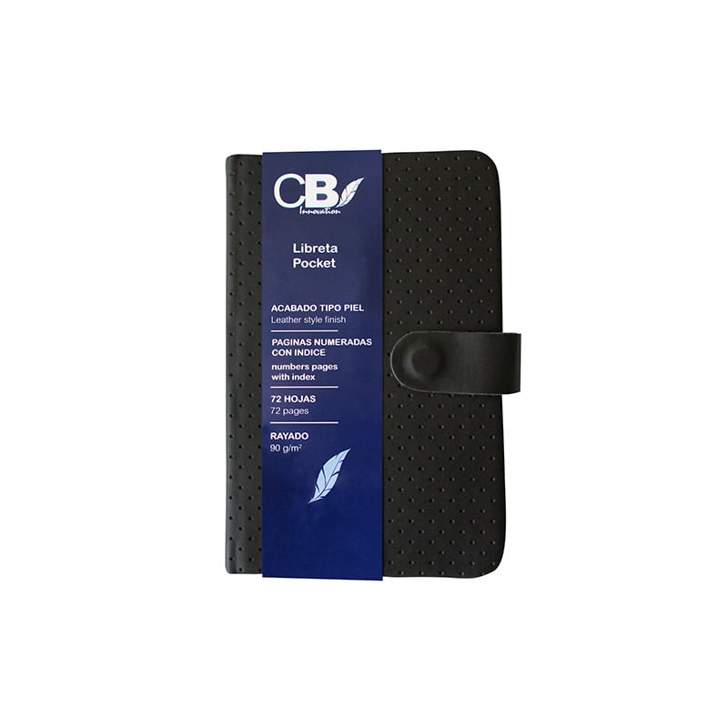 19460 - LIBRETA POCKET RAYAS 72H CON BROCHE COLORES SURTIDOS