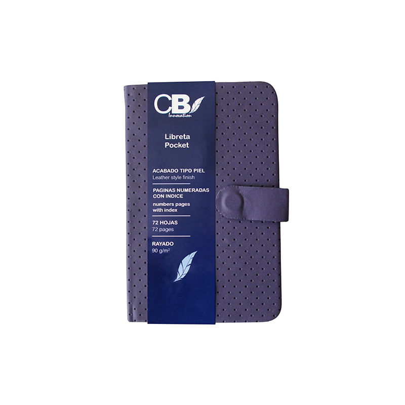 19461 - LIBRETA POCKET RAYAS 72H CON BROCHE COLORES SURTIDOS