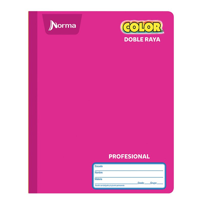 19589 - CUADERNO COSIDO PROFESIONAL 100H D/R NORMA COLOR