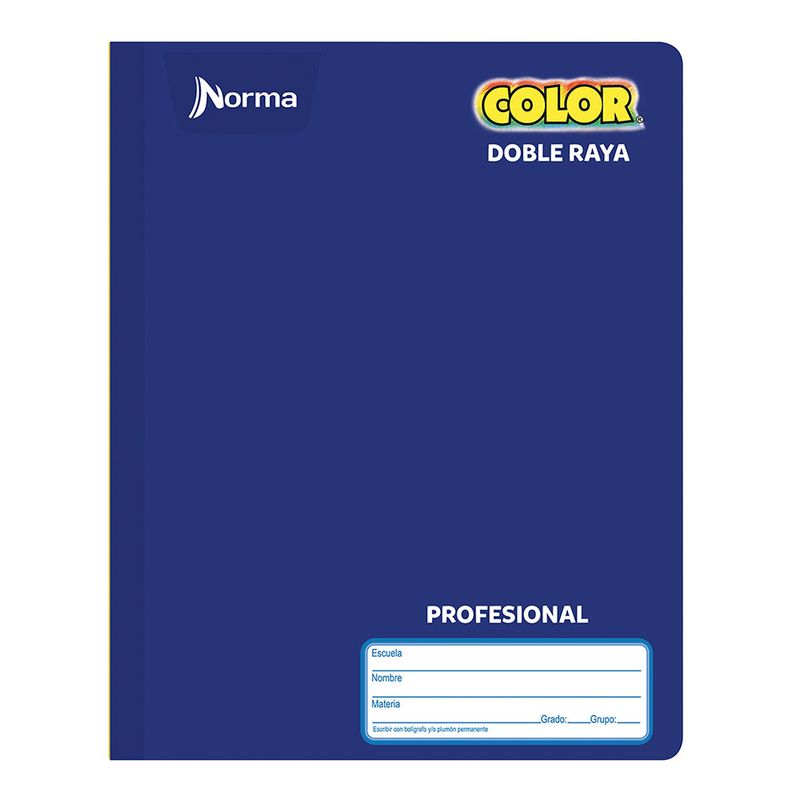 19591 - CUADERNO COSIDO PROFESIONAL 100H D/R NORMA COLOR