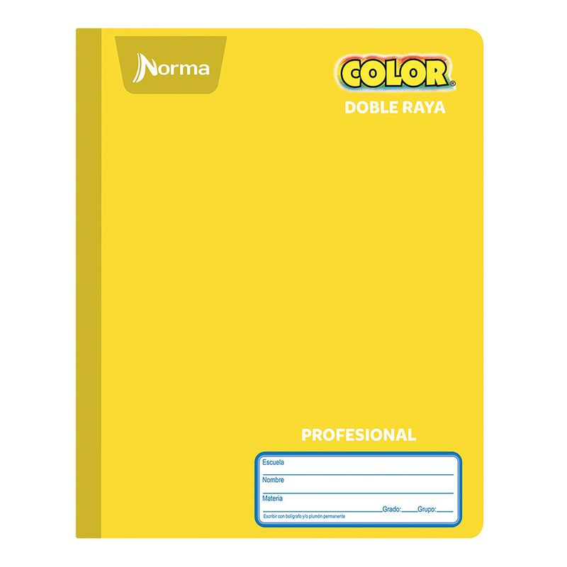 19593 - CUADERNO COSIDO PROFESIONAL 100H D/R NORMA COLOR