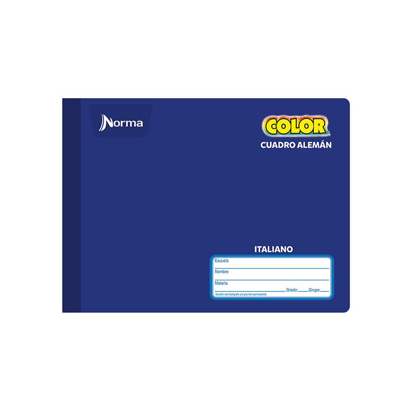 19594 - CUADERNO COSIDO ITAL 100H C14 NORMA COLOR