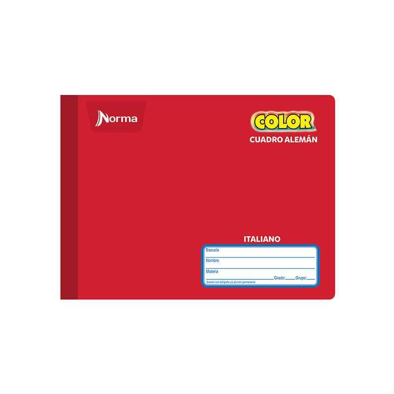 19599 - CUADERNO COSIDO ITAL 100H C14 NORMA COLOR