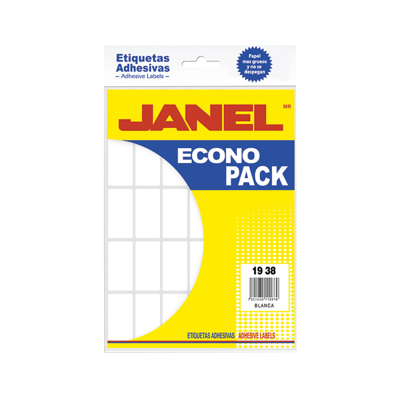 10866 - ETIQUETA BLANCA ECO PACK No 23 19X38 C/420