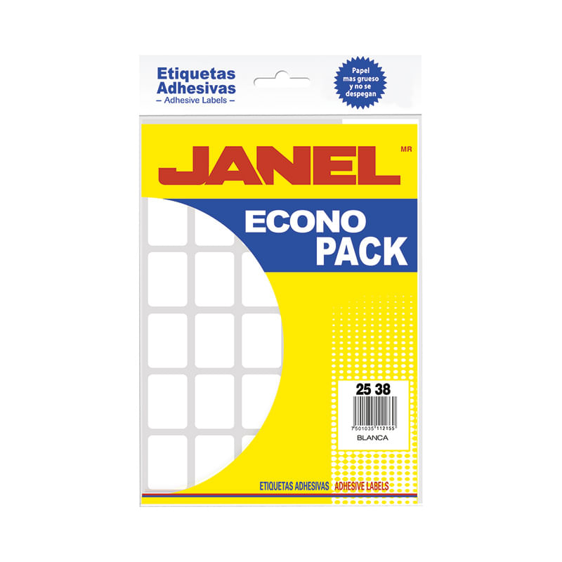 10872 - ETIQUETA BLANCA ECO PACK No 7 25X38 C/300