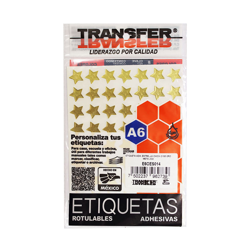 11061 - ETIQUETA ESTRELLA CHICA ORO METALICO