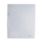 12861 - FOLDER CARTA PLASTICO CON CLIP BLANCO TRANSP