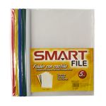13076 - FOLDER CARTA PLASTICO CON COSTILLA COLORES SOLIDOS C/5PZAS