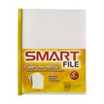 20474 - FOLDER CARTA PLASTICO CON COSTILLA COLORES SOLIDOS C/5PZAS