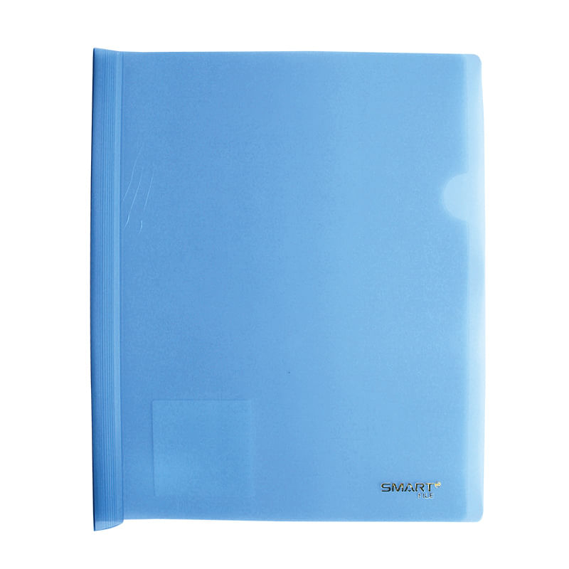 12897 - FOLDER CARTA PLASTICO CON COSTILLA AZUL