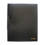 8709 - CARPETA CARTA PLASTICO CON CLIP NEGRO SOLIDO