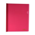 13157 - FOLDER CARTA PLASTICO CON COSTILLA ROSA NEÓN TRANSP
