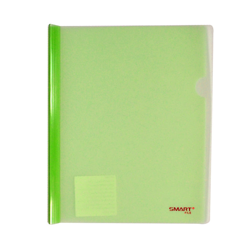 13160 - FOLDER CARTA PLASTICO CON COSTILLA VERDE NEÓN TRANSP