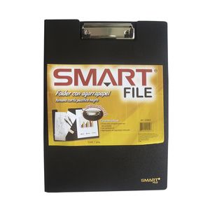 Carpeta Carta Portablock Con Agarrapapel Negro 25802
