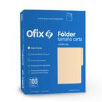 12836 - FOLDER CARTA CREMA OFIX CON 100PZAS