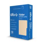 45377 - FOLDER CARTA CREMA OFIX CON 100PZAS