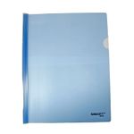FOLDER CARTA PLASTICO CON COSTILLA AZUL CLARO PAQUETE C/5PZAS