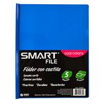 20484 - FOLDER CARTA PLASTICO CON COSTILLA COOL COLORS C/5PZAS