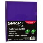 20485 - FOLDER CARTA PLASTICO CON COSTILLA COOL COLORS C/5PZAS