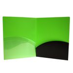 20493 - FOLDER CARTA PLASTICO NEGRO/VERDE DOBLE SOLAPA