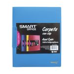 8705 - CARPETA CARTA PLASTICO CON CLIP AZUL CYAN COOL COLORS