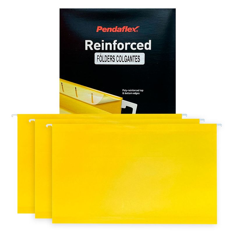 20524 - FOLDER COLGANTE OFICIO AMARILLO CON 25PZAS REFORZADO