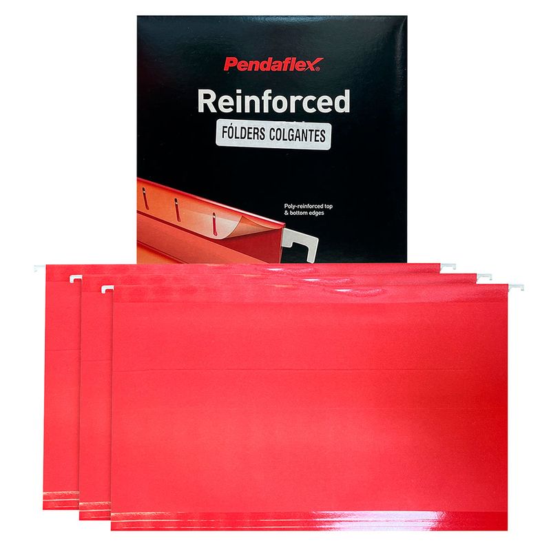 20528 - FOLDER COLGANTE OFICIO ROJO CON 25PZAS REFORZADO
