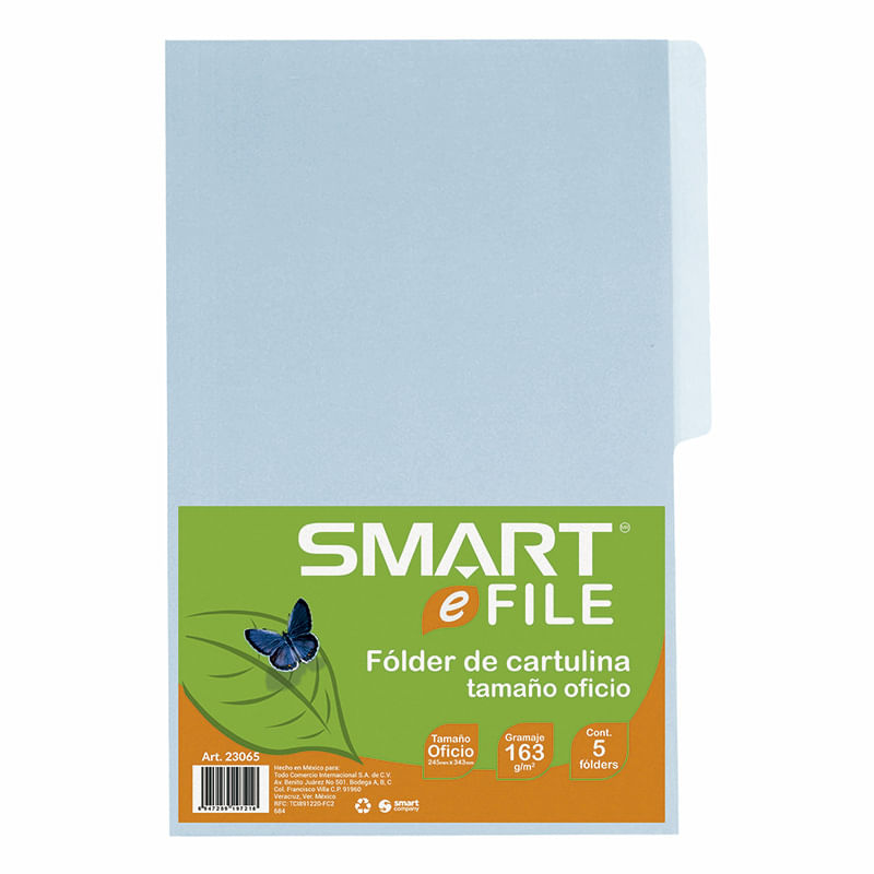 FOLDER OFICIO AZUL CON 5PZAS 23065