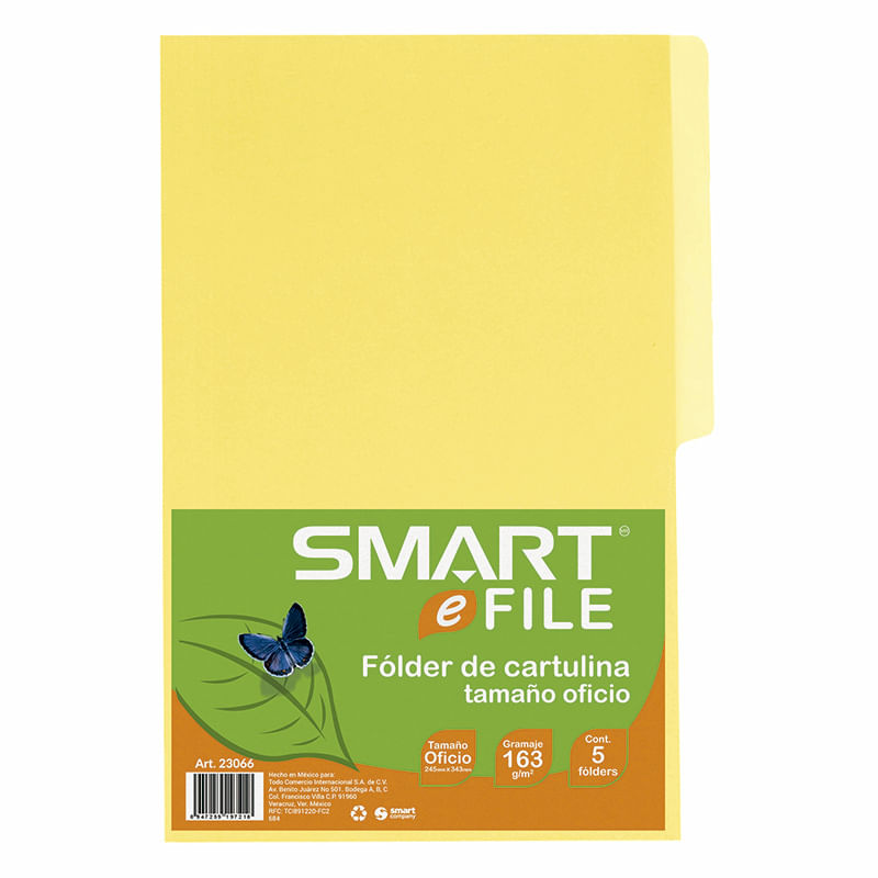 13632 - FOLDER OFICIO AMARILLO CON 5PZAS