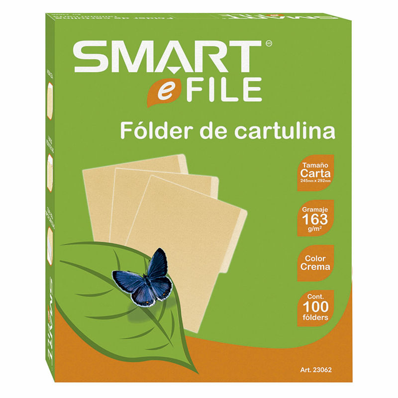 12831 - FOLDER CARTA CREMA CON 100PZAS