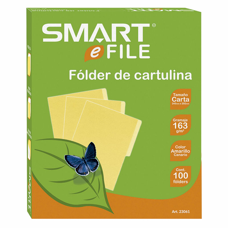 12765 - FOLDER CARTA AMARILLO CON 100PZAS