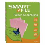 13227 - FOLDER CARTA ROSA CON 100PZAS