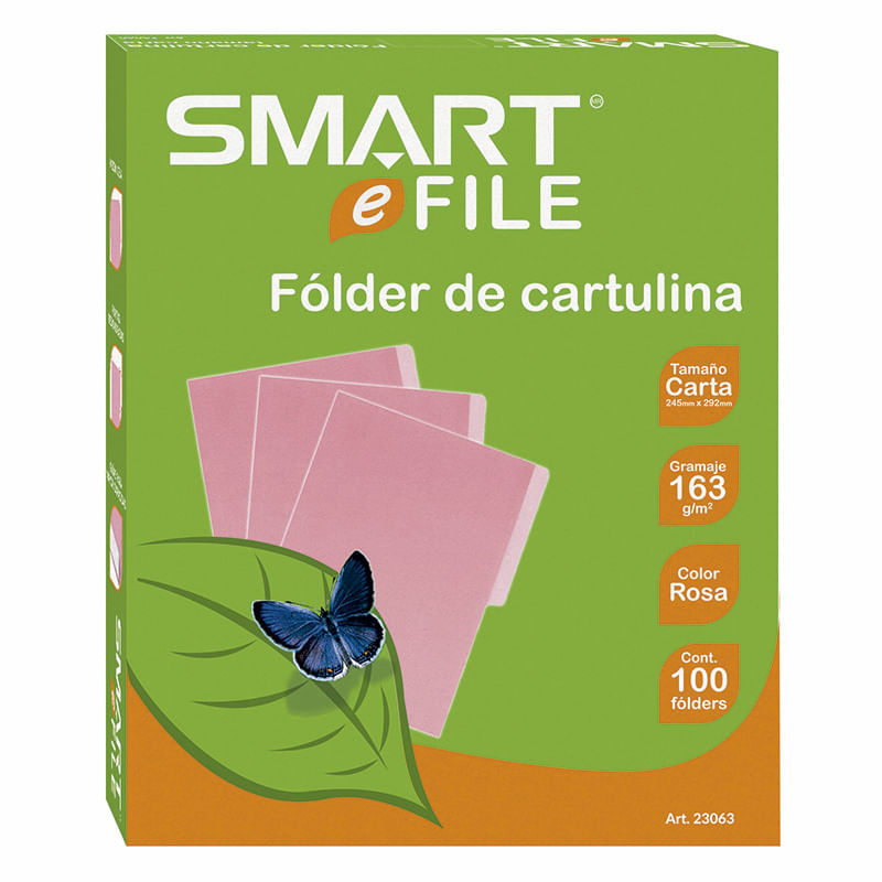 13227 - FOLDER CARTA ROSA CON 100PZAS