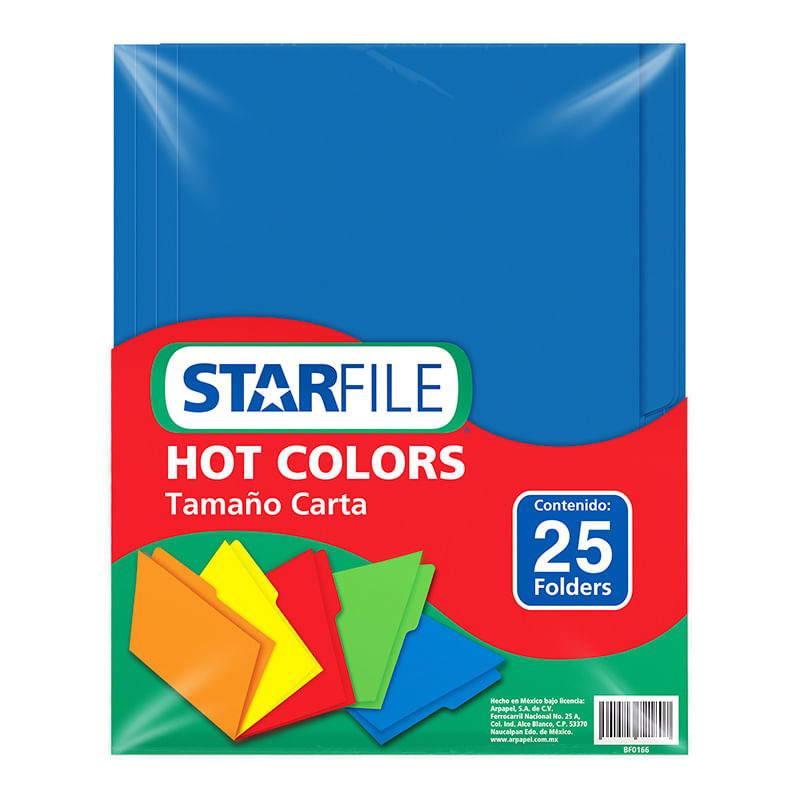 FOLDER CARTA AZUL REY CON 25PZAS