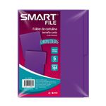 13498 - FOLDER INTENSO CARTA MORADO C/5PZAS