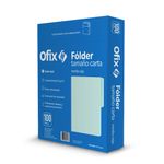 45381 - FOLDER CARTA AZUL OFIX CON 100PZAS