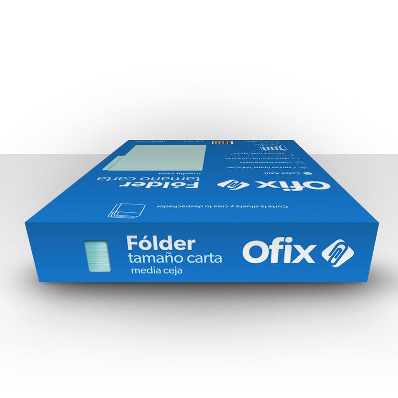 45383 - FOLDER CARTA AZUL OFIX CON 100PZAS