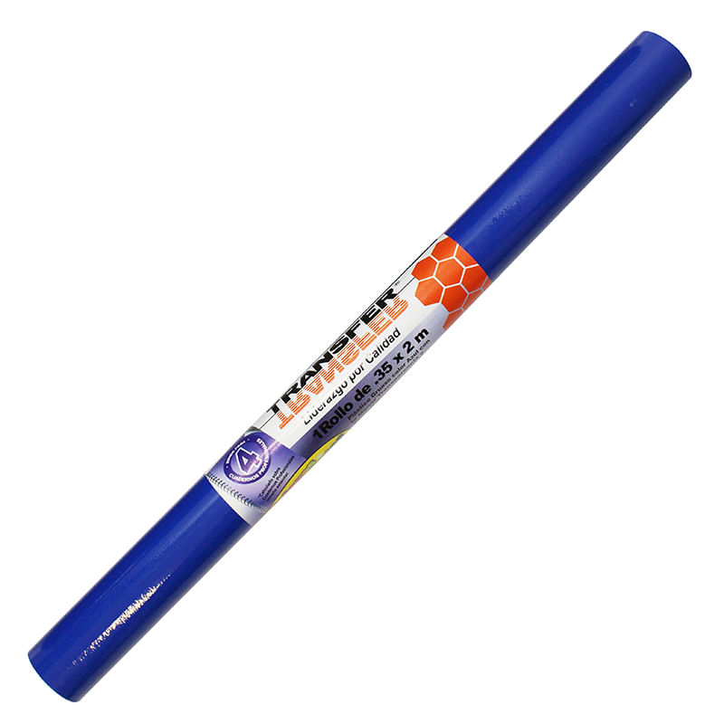 15220 - PLASTICO ADHESIVO 0 35X2M AZUL TRANSFER