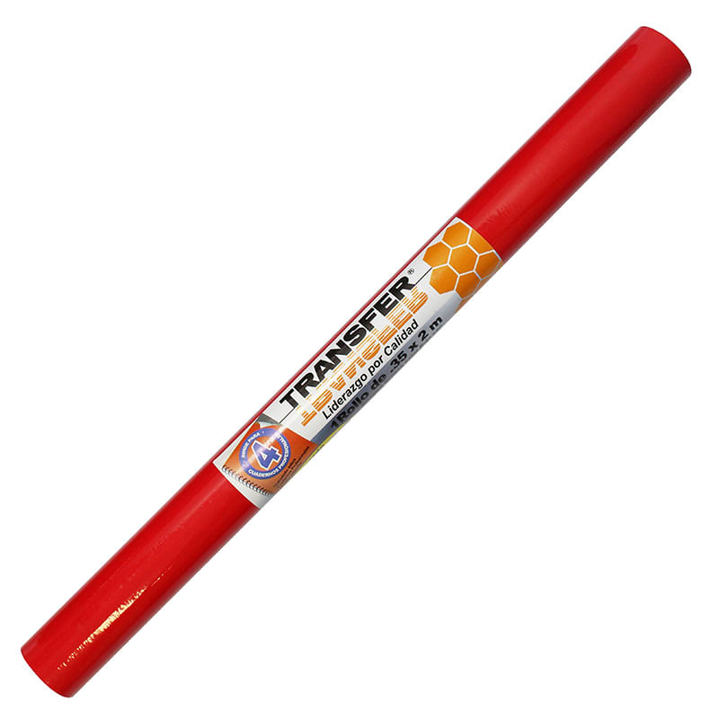 15222 - PLASTICO ADHESIVO 0 35X2M ROJO TRANSFER