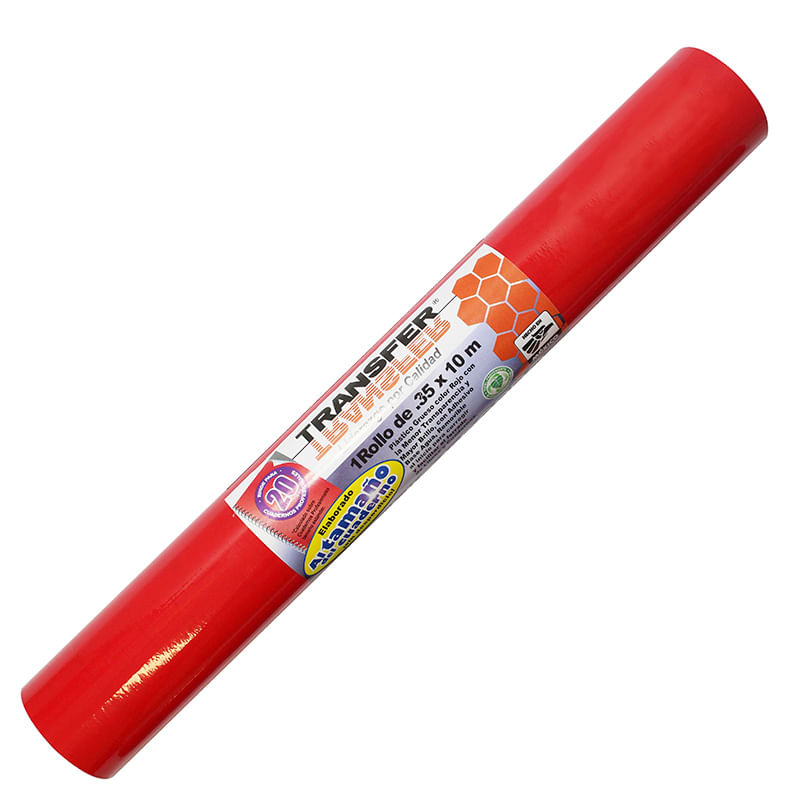 15216 - PLASTICO ADHESIVO 0 35X10M ROJO TRANSFER