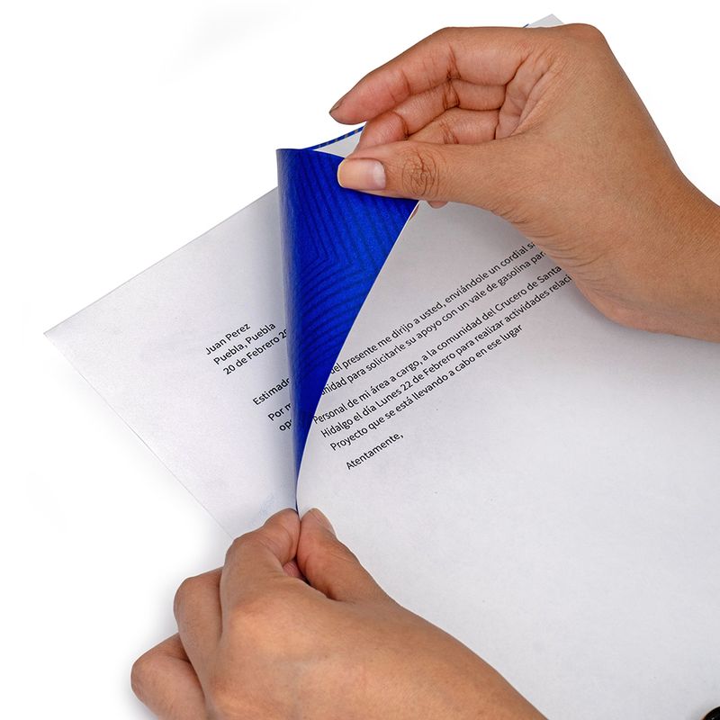 45278 - PAPEL CARBON PARA MANO CARTA AZUL 100HJS