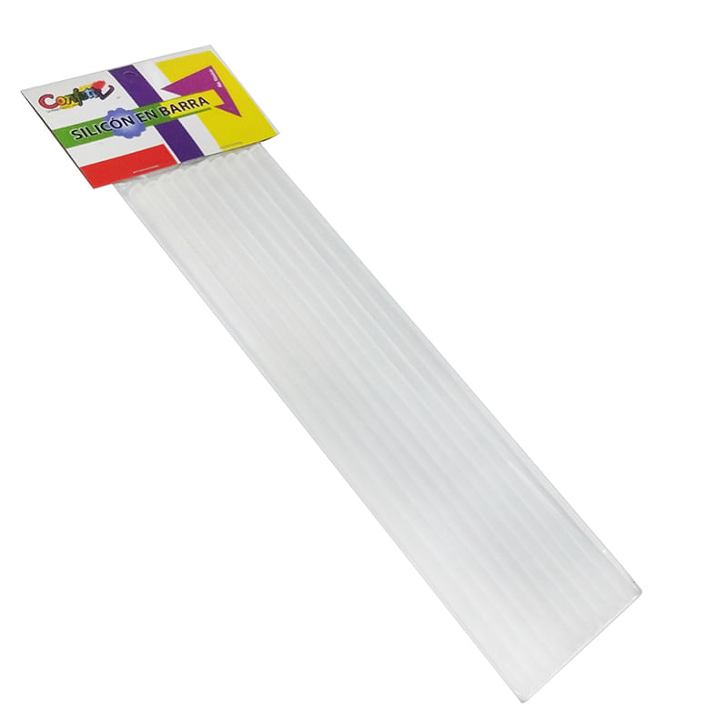 14261 - PEGAMENTO SILICON BARRA DELGADO C/10PZAS