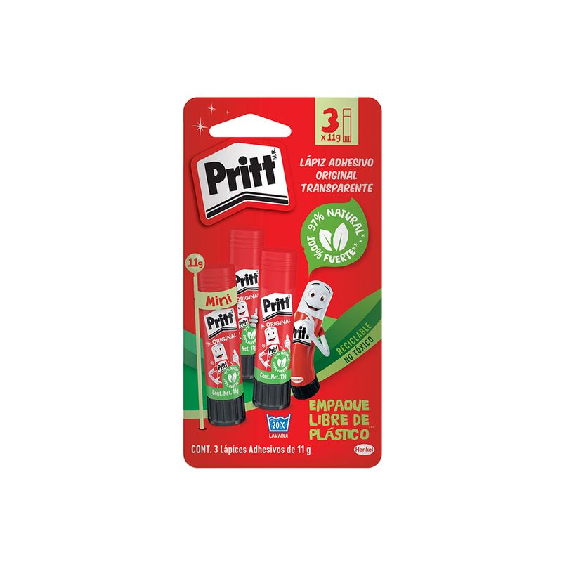 10121 - LAPIZ ADHESIVO 11GRS CON 3 PRITT
