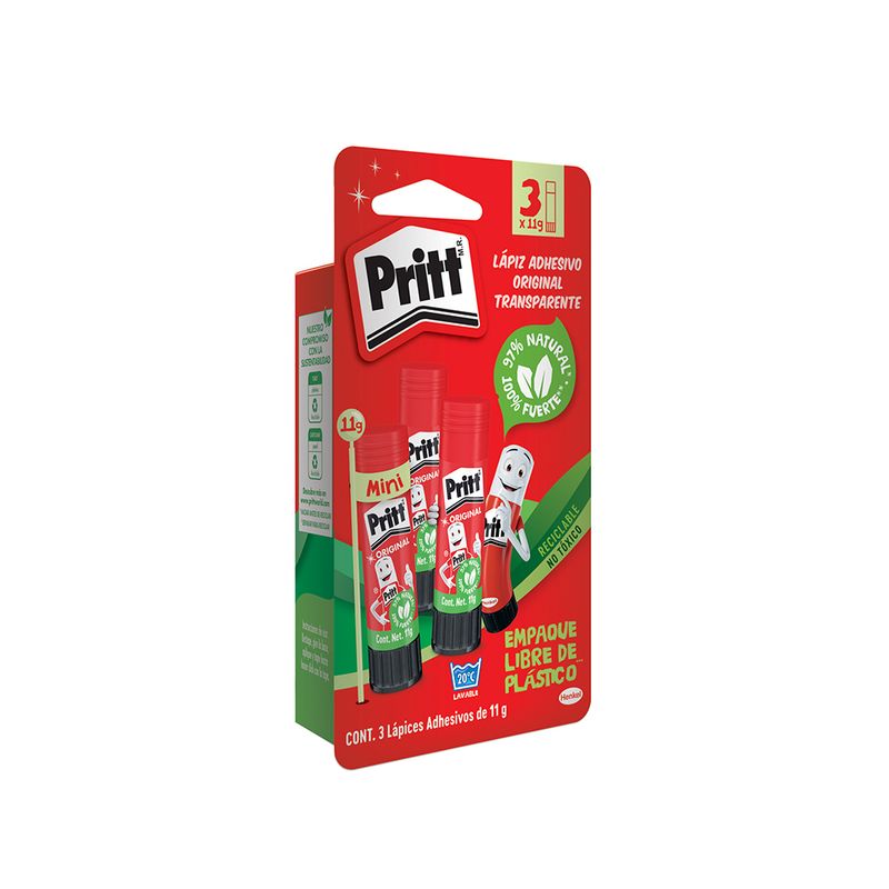 41019 - LAPIZ ADHESIVO 11GRS CON 3 PRITT