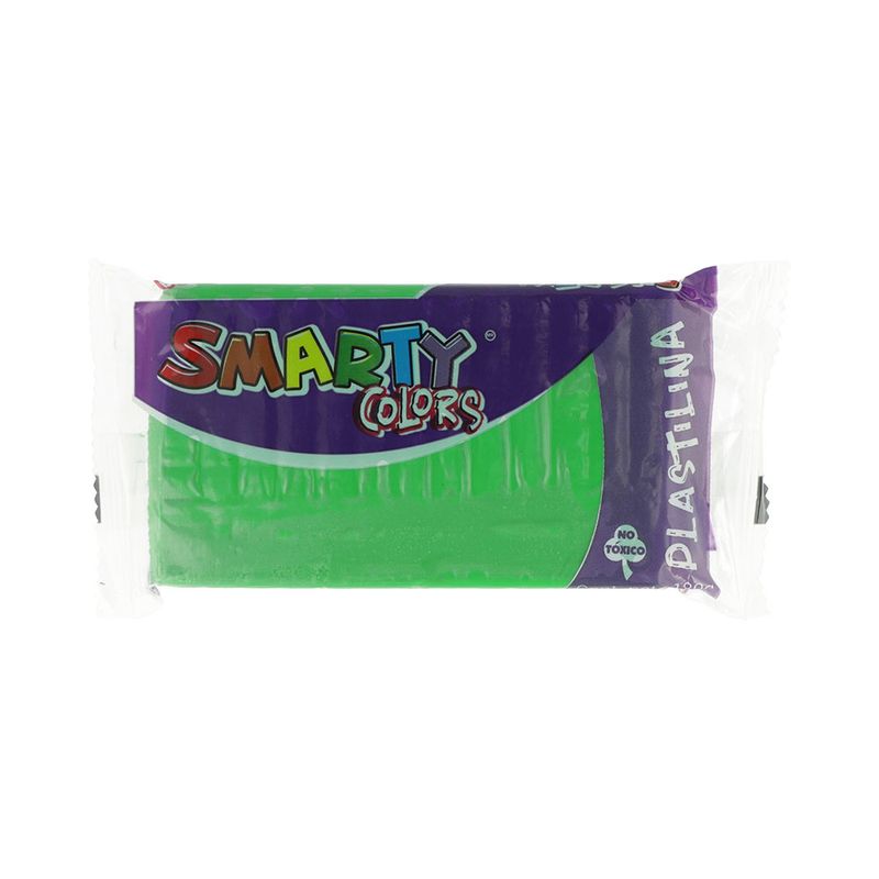 16393 - PLASTILINA MARQUETA 180GR VERDE CLARO SMARTY