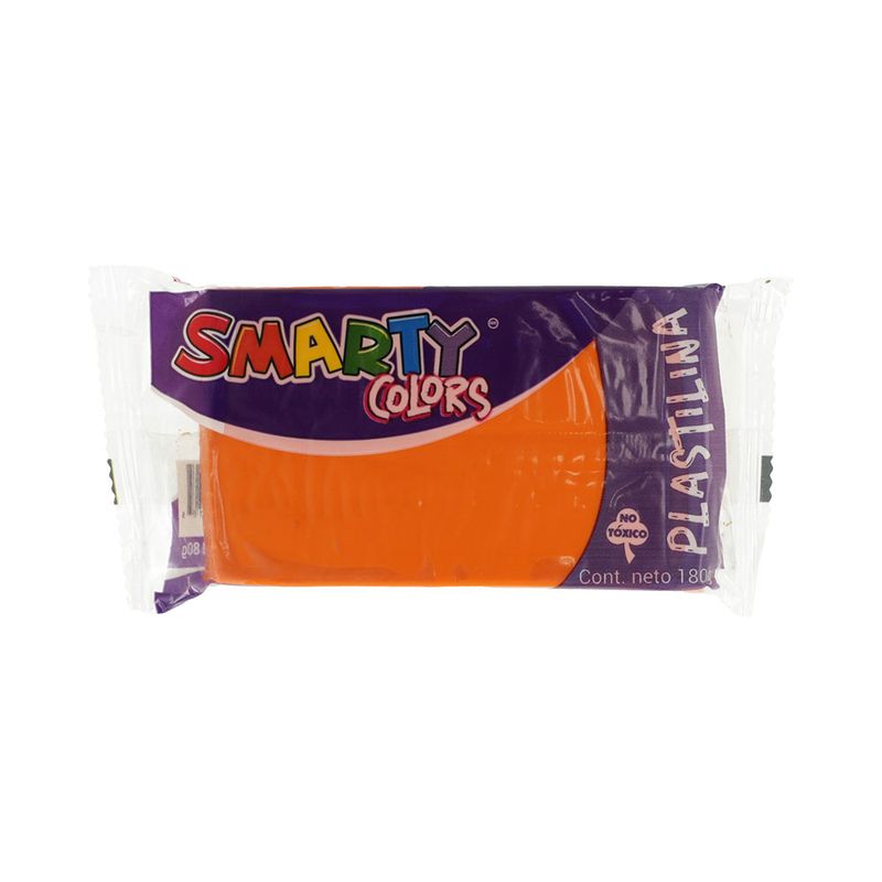 16383 - PLASTILINA MARQUETA 180GR NARANJA SMARTY