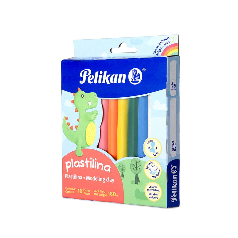 44998 - PLASTILINA CON 10 BARRAS COLORES SURTIDOS PELIKAN