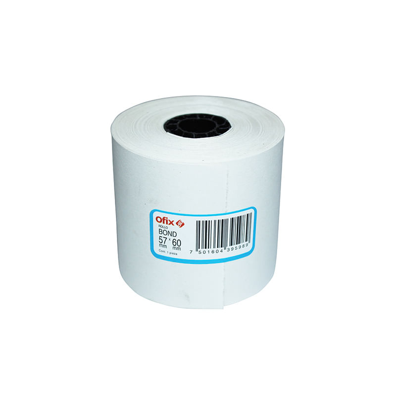9564 - ROLLO PAPEL BOND OFIX 57MM X 60MM