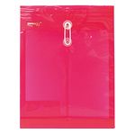 13121 - SOBRE BOLSA CARTA CON RONDANA VERTICAL PLASTICO ROJO