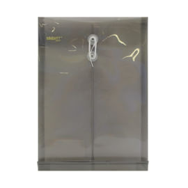 SOBRE BOLSA OFICIO CON RONDANA VERTICAL PLASTICO HUMO